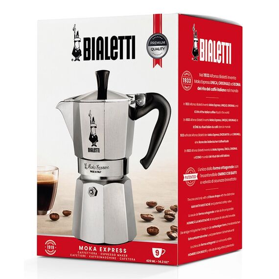 Bialetti Moka Express Moka pot 0.55 L Black, Silver Coffee Machines Appliances