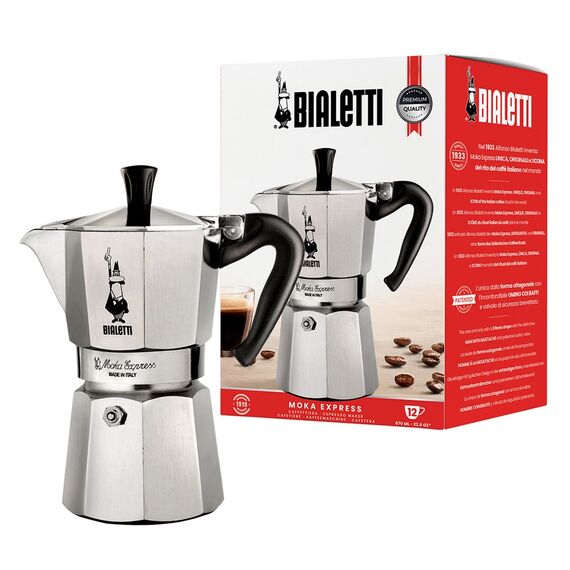 Bialetti Moka Express Moka pot 0.775 L Aluminium, Black Coffee Machines Appliances
