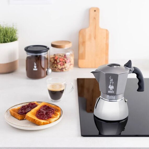 Coffee maker BIALETTI BRIKKA INDUCTION 4TZ 180 ml Anthracite, Silver Coffee Machines Appliances