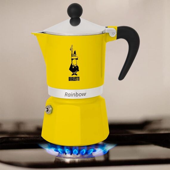 Coffee maker BIALETTI RAINBOW 6TZ 300 ml Yellow Καφετιέρες Συσκευές