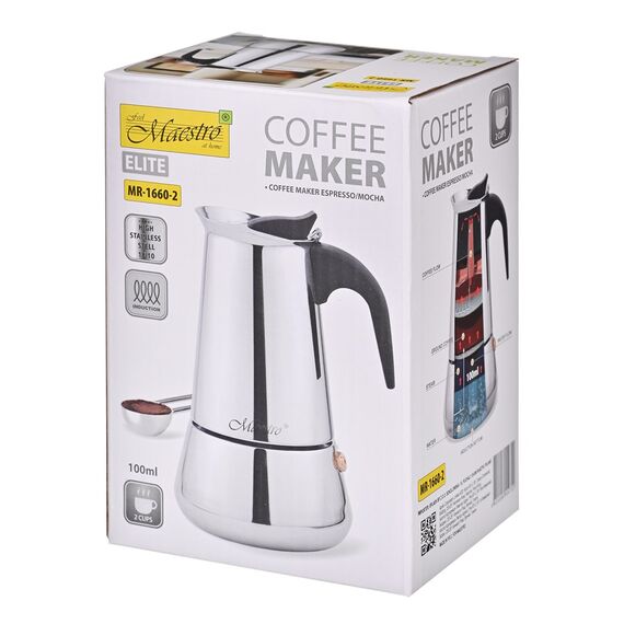 Feel-Maestro MR1660-200 manual coffee maker Pod coffee maker 0.2 L Chrome Καφετιέρες Συσκευές