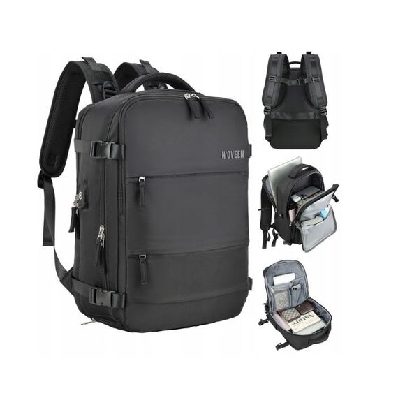 NOVEEN CTB400 Black Cabin Travel Backpack 40x20x25 Backpacks Lugagges & Bags