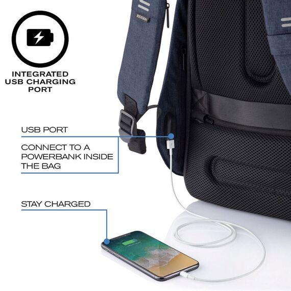 XD DESIGN ANTI-THEFT BACKPACK BOBBY HERO REGULAR NAVY P/N: P705.295 Σακίδια Πλάτης Βαλίτσες & Τσάντες