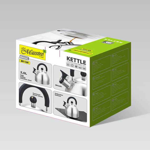 Maestro MR-1300 kettle 2 L Silver Kitchen Home & Kitchen