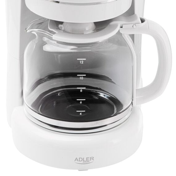 Adler AD 4383w Drip coffee maker for ground coffee 1.5 L white Coffee Machines Appliances