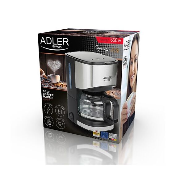 Adler AD 4407 coffee maker Semi-auto Drip coffee maker Coffee Machines Appliances