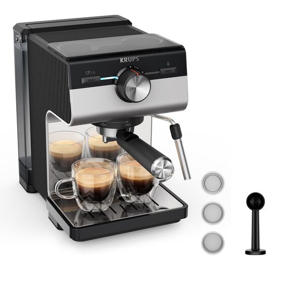 Krups Authentic+ XP384E10 coffee maker Semi-auto Espresso machine 2 L Coffee Machines Appliances