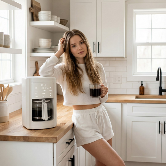 ELLE 1.8L white filter coffee maker Καφετιέρες Συσκευές
