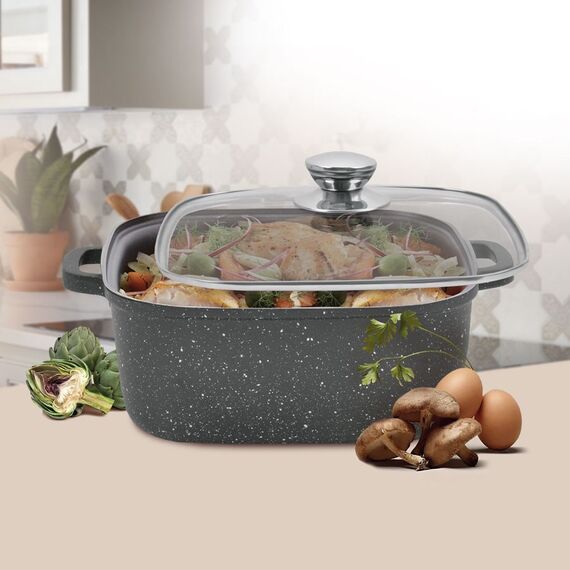 Maestro MR-2828 Pot with lid 28 cm 8 l Black Κουζίνα Σπίτι & Κουζίνα