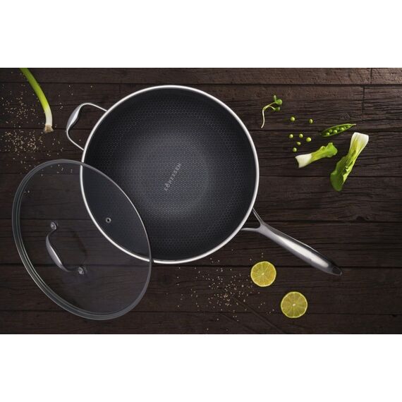 Kohersen Black Cube 32 cm wok Kitchen Home & Kitchen