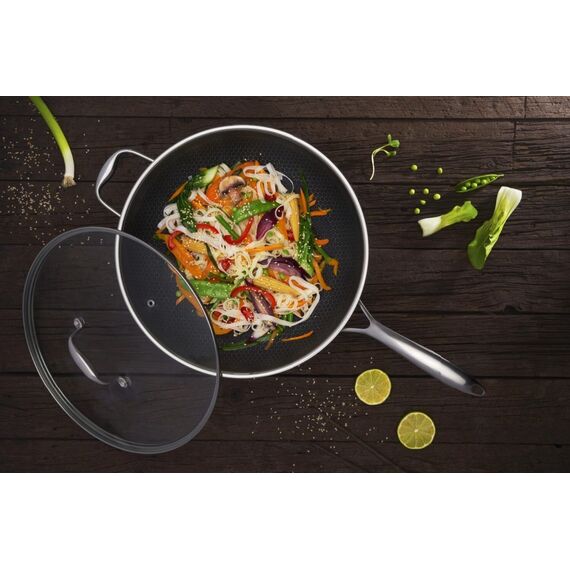 Kohersen Black Cube 32 cm wok Kitchen Home & Kitchen