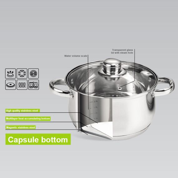 Maestro MR-2020-6XL A set of pots of 6 elements Κουζίνα Σπίτι & Κουζίνα