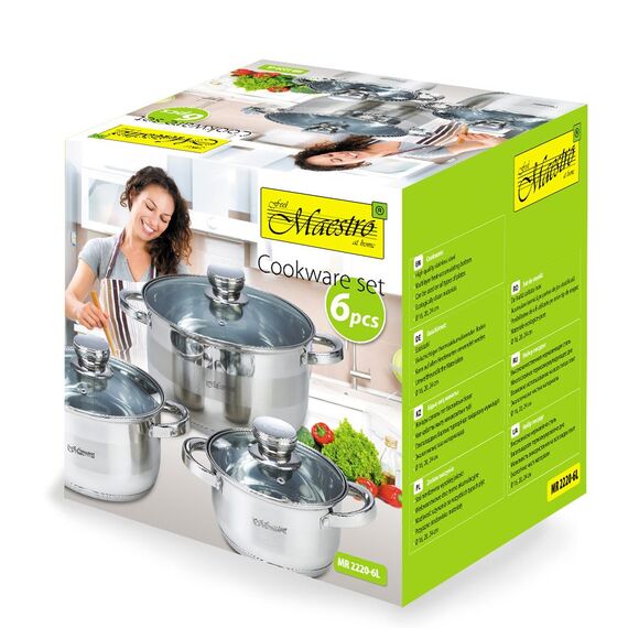 Maestro MR-2220-6L A set of pots of 6 elements Κουζίνα Σπίτι & Κουζίνα