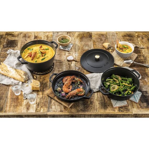 Staub La Cocotte 4.2 L Round Cast iron Casserole baking dish Κουζίνα Σπίτι & Κουζίνα