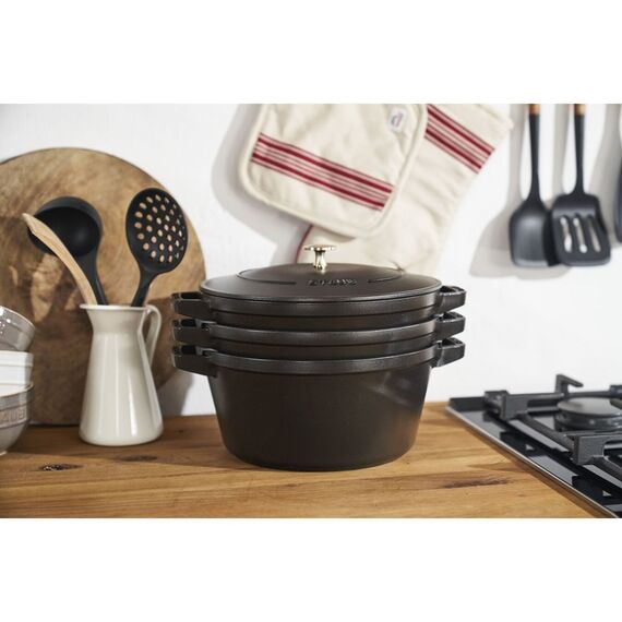 Staub La Cocotte 4.2 L Round Cast iron Casserole baking dish Κουζίνα Σπίτι & Κουζίνα