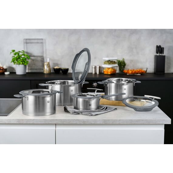 ZWILLING SIMPLIFY 66870-005-0 Pots set Stainless steel 5 pcs. Silver Black Κουζίνα Σπίτι & Κουζίνα