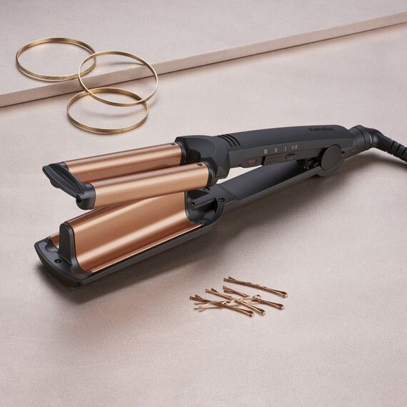 BaByliss Deep Waves Curling iron Warm Black, Orange 98.4" (2.5 m) Εργαλεία Μαλλιών Περιποίηση Μαλλιών