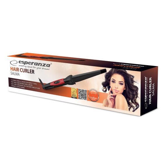 Esperanza EBL007 Curling iron Warm Black, Red 1.7 m Εργαλεία Μαλλιών Περιποίηση Μαλλιών