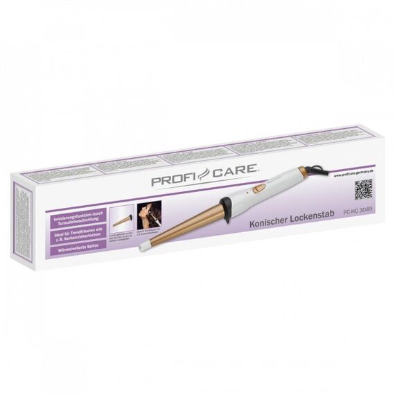 ProfiCare Conical curling iron PC-HC 3049 white/gold Hair Tools Hair Care