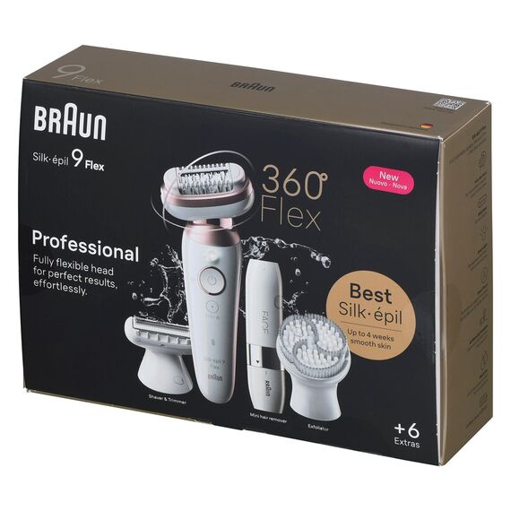 Braun Silk-épil 9 Flex 9-360 3D 40 tweezers Rose, White Συσκευές Περιποίησης Περιποίηση Προσώπου