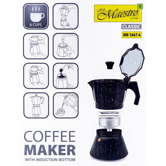Coffee machine for 6 cups MR-1667-6 MAESTRO Coffee Machines Appliances
