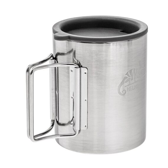 Helikon Thermal mug with lid 250 ml Silver, Black Kitchen Home & Kitchen