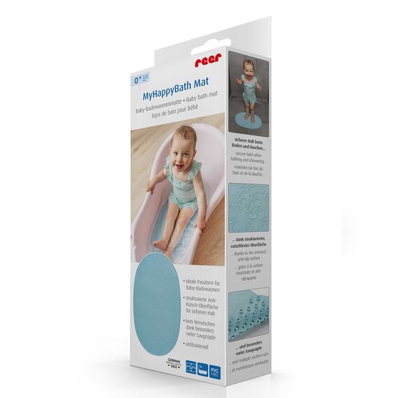 Reer - MyHappyBath Baby Bath Mat - Blue - 42 x 25 cm / Home and Kitchen Uncategorized (Home & Kitchen) Home & Kitchen