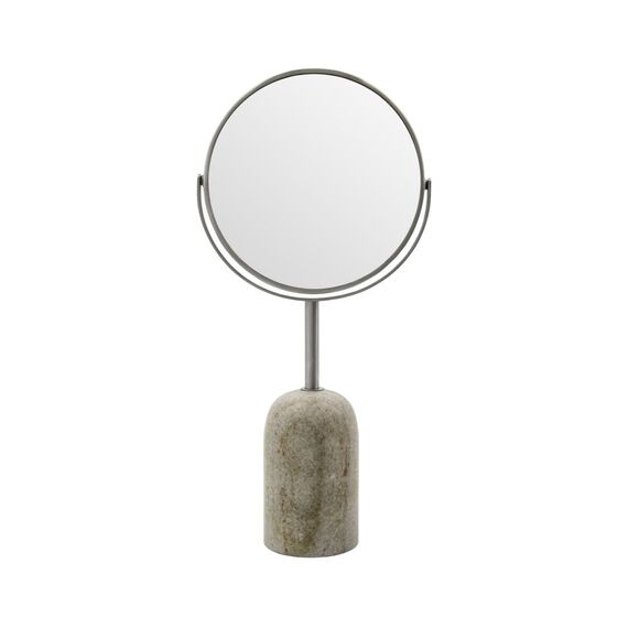 Meraki - Two-sided mirror, MKMarble - Beige - h: 40 cm, d: 8 cm, dia: 19 cm / Beauty Uncategorized (Beauty)