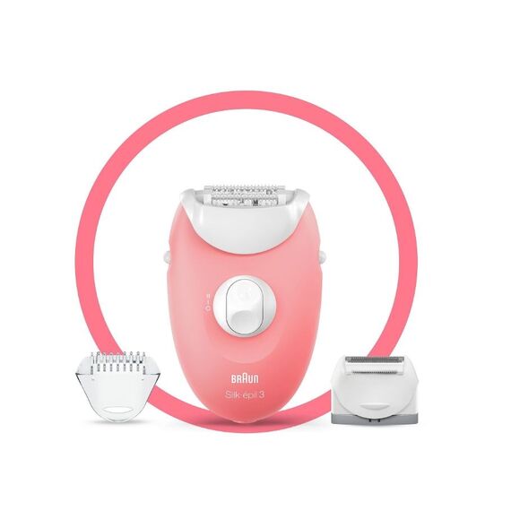BRAUN Silk-épil 3 SE3-277 Epilator, White and Pink Συσκευές Περιποίησης Περιποίηση Προσώπου