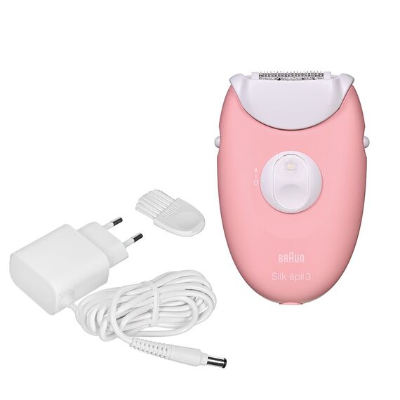BRAUN Silk-épil 3  SES 3-176 Epilator, White and Pink Συσκευές Περιποίησης Περιποίηση Προσώπου
