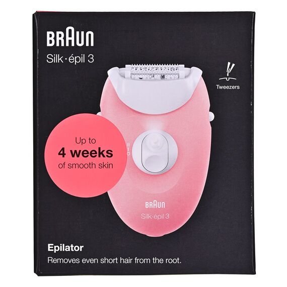 BRAUN Silk-épil 3  SES 3-176 Epilator, White and Pink Συσκευές Περιποίησης Περιποίηση Προσώπου