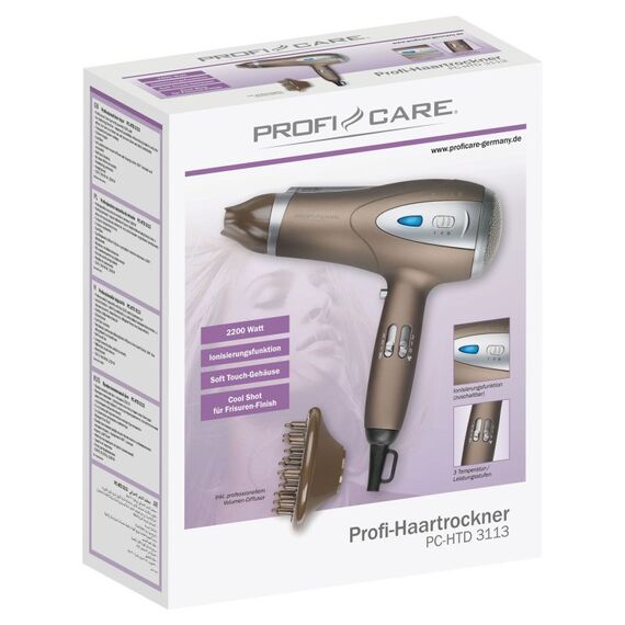 ProfiCare PC-HTD 3113 hair dryer 2200 W Brown Hair Tools Hair Care
