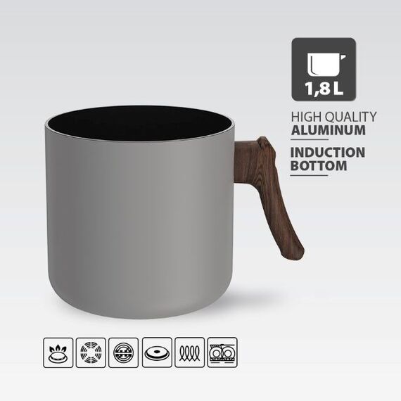 1.8L milk pot MR-1211-14M MAESTRO grey Kitchen Home & Kitchen