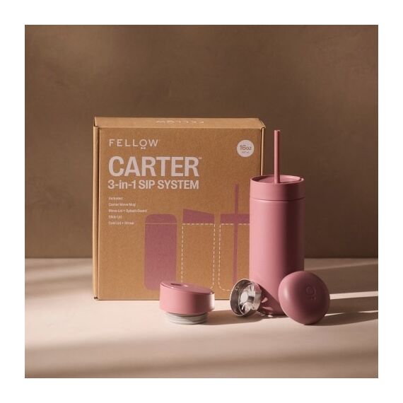 Fellow Carter Move Mug 3-in-1 Travel mug with 3 lids 473 ml Powder Pink Κουζίνα Σπίτι & Κουζίνα