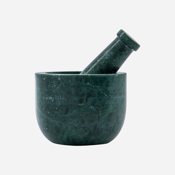 House Doctor - Arb Mortar with Pestle - Ø10 cm - Dark Green / Home and Kitchen