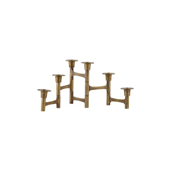 House Doctor - Candle stand w. 6 cups, HDMove - Brass - l: 50 cm, h: 17 cm / Home and Kitchen