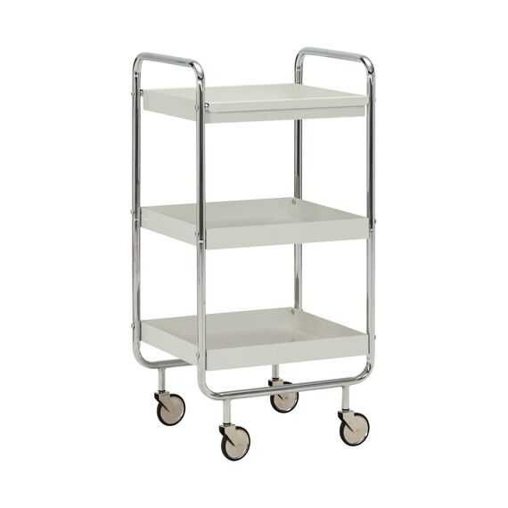 House Doctor - HDRoll Trolley - Off-white, Chrome / Home and Kitchen