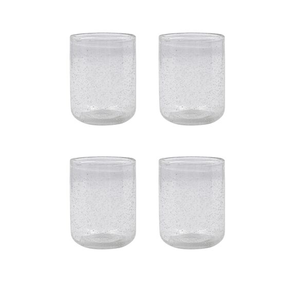 House Doctor - Rich Glass - H11 cm - Clear - Set of 4 / Home and Kitchen