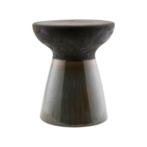 House Doctor - Stool, HDPablo - Green/Brown - h: 43 cm, dia: 36 cm / Home and Kitchen