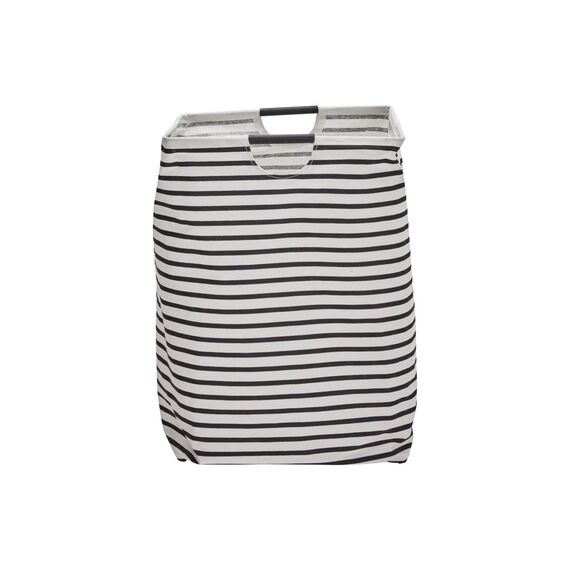 House Doctor - Stripes Laundry Bag - H60 cm - Black/White / Home and Kitchen
