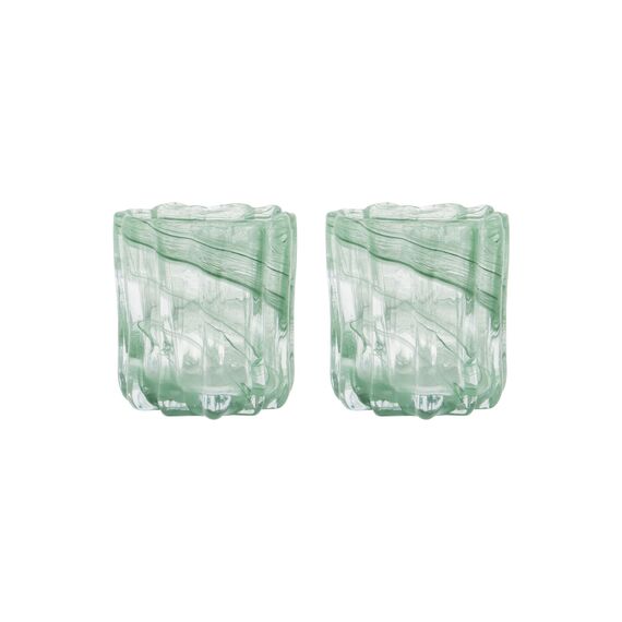 House Doctor - Tealight Holder HDCurl - Green - Dusty Green / Home and Kitchen