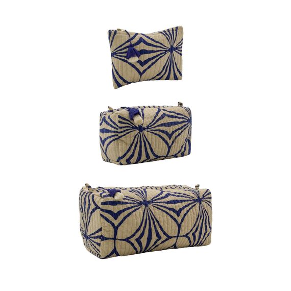 House Doctor - Toiletry Bag HDCare - Blue - Set of 3 in Varying Sizes / Luggage and Travel Gear