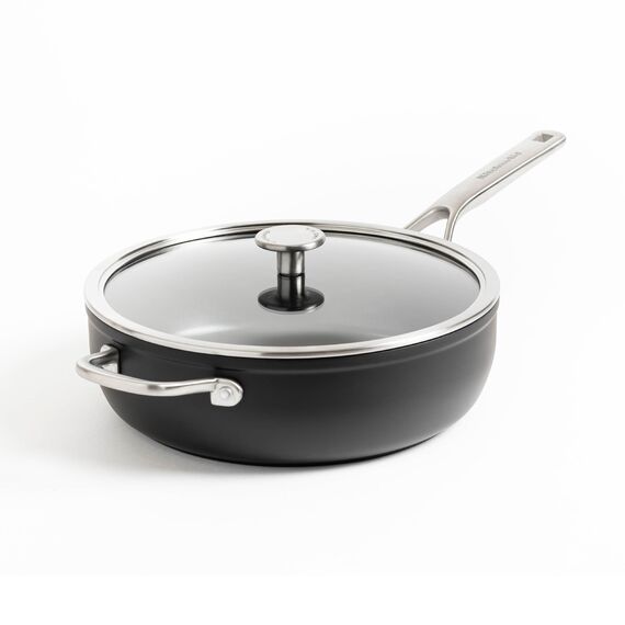KitchenAid - Forged Hardened Aluminium Wok with Helper Handle - Black - 30 cm / Home and Kitchen
