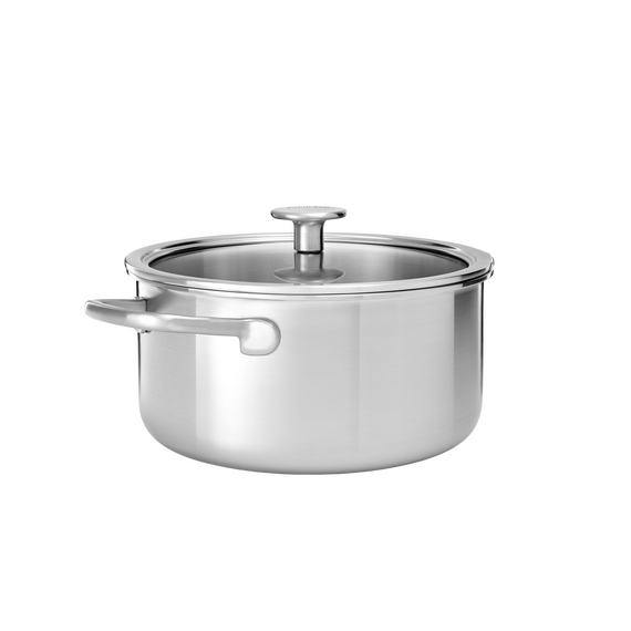 KitchenAid - Multiply Casserole with Lid - Silver - 20 cm / Home and Kitchen