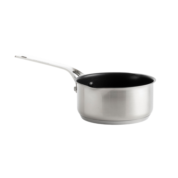KitchenAid - Stainless Steel Sheet Saucepan with 2 Spouts - Silver - 16 cm / Home and Kitchen