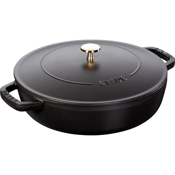 Staub - Universal Pan with Chistera Lid - Black - 28 cm / Home and Kitchen