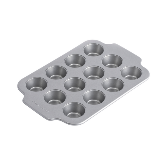 KitchenAid - Metal Bakeware Mini Round Cake Pan 12pcs - Silver / Home and Kitchen