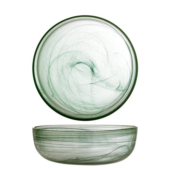 Bloomingville - Amelie Bowl - Green - Glass / Home and Kitchen