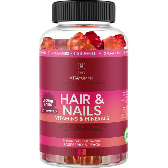VitaYummy - Hair & Nails Rasberry/Peach 110 pcs / Health and Personal Care