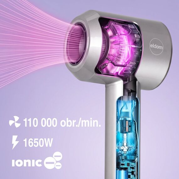 ELDOM HT280 Hair dryer, 1650 W, gray